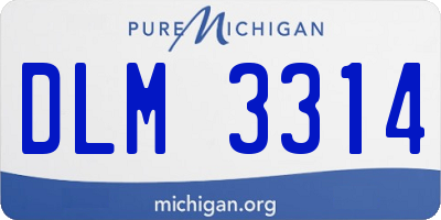 MI license plate DLM3314