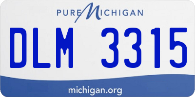 MI license plate DLM3315