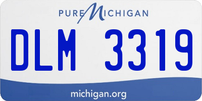 MI license plate DLM3319