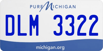 MI license plate DLM3322