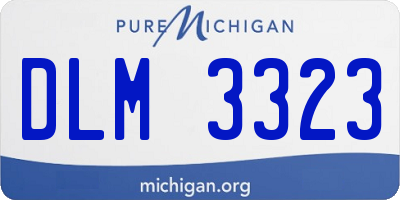 MI license plate DLM3323