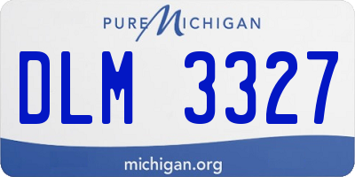 MI license plate DLM3327