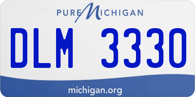 MI license plate DLM3330