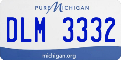 MI license plate DLM3332