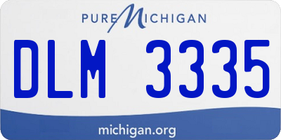 MI license plate DLM3335