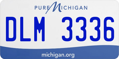 MI license plate DLM3336