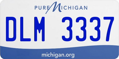 MI license plate DLM3337