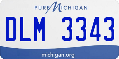 MI license plate DLM3343