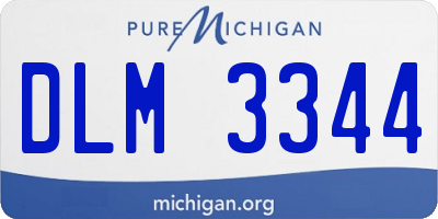 MI license plate DLM3344