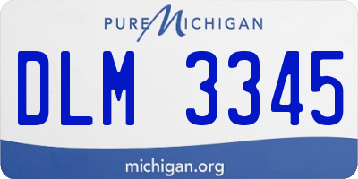 MI license plate DLM3345