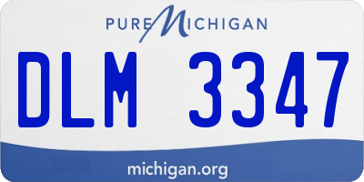 MI license plate DLM3347