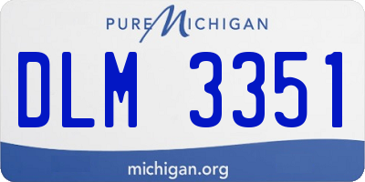 MI license plate DLM3351