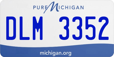 MI license plate DLM3352
