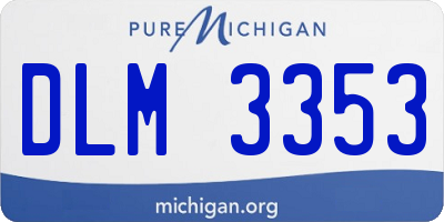 MI license plate DLM3353