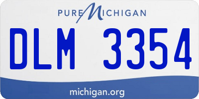 MI license plate DLM3354