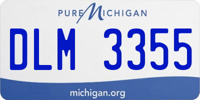 MI license plate DLM3355
