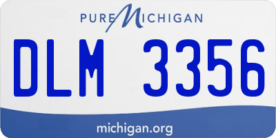 MI license plate DLM3356