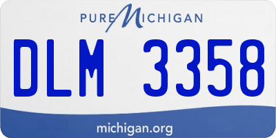 MI license plate DLM3358