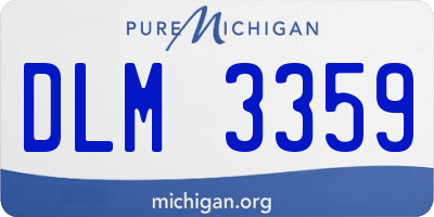 MI license plate DLM3359