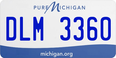 MI license plate DLM3360