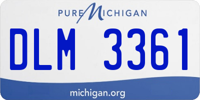 MI license plate DLM3361