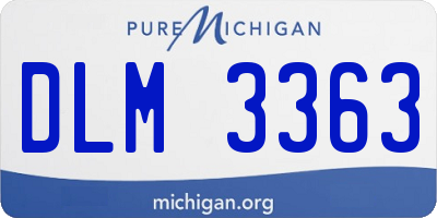 MI license plate DLM3363