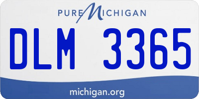 MI license plate DLM3365
