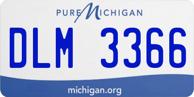 MI license plate DLM3366