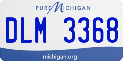 MI license plate DLM3368