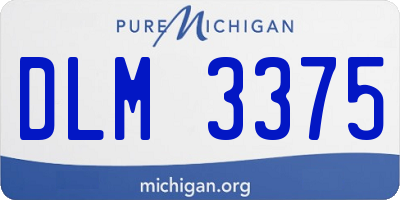 MI license plate DLM3375