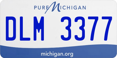 MI license plate DLM3377