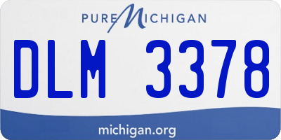 MI license plate DLM3378