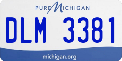 MI license plate DLM3381