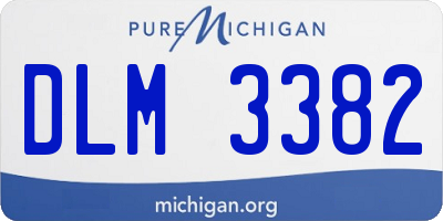 MI license plate DLM3382