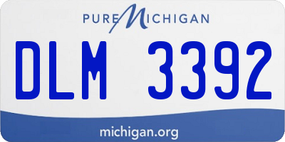 MI license plate DLM3392