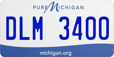 MI license plate DLM3400