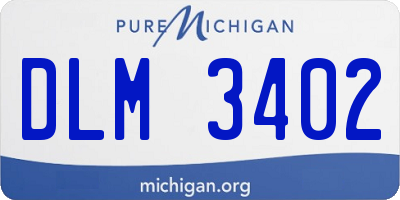 MI license plate DLM3402