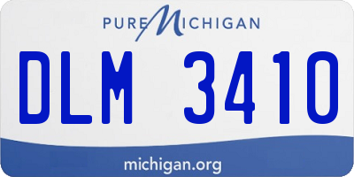 MI license plate DLM3410