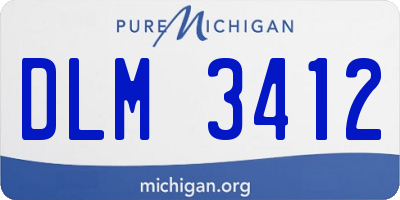 MI license plate DLM3412