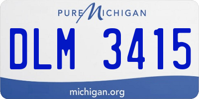 MI license plate DLM3415