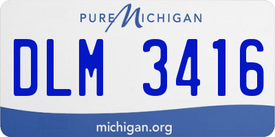 MI license plate DLM3416
