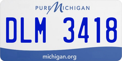 MI license plate DLM3418