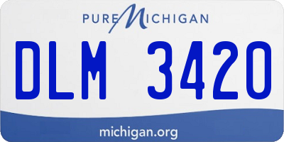 MI license plate DLM3420
