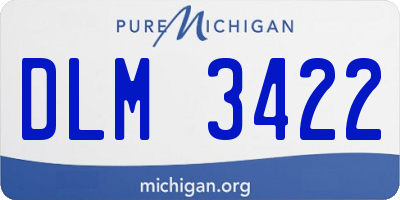 MI license plate DLM3422