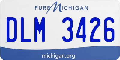 MI license plate DLM3426