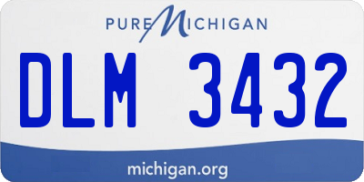 MI license plate DLM3432