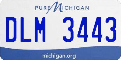 MI license plate DLM3443
