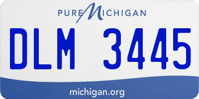 MI license plate DLM3445