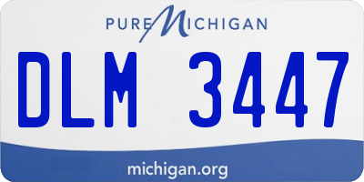 MI license plate DLM3447