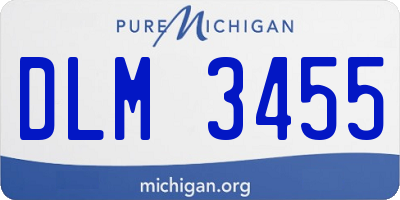 MI license plate DLM3455